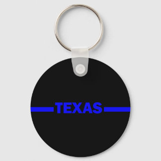 Porte-clés Ligne Bleue Mince Agent de police TEXAS