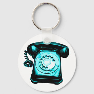 Porte-clés Ligne téléphonique Cyan