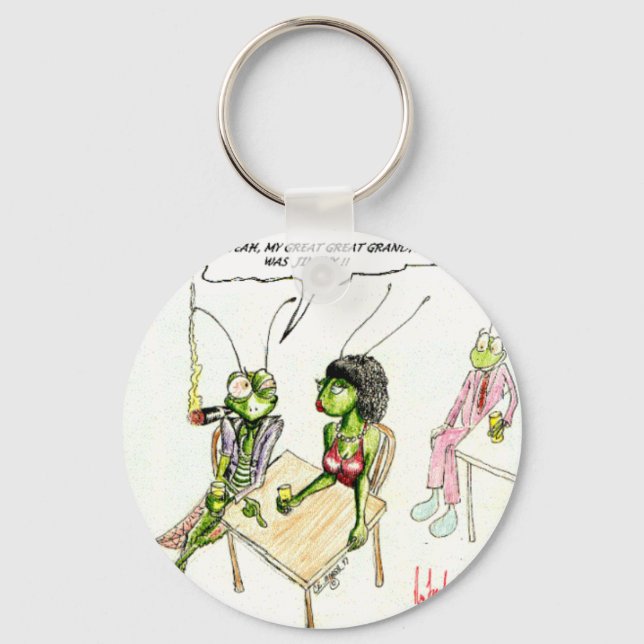 Porte-clés Lignes de ramassage de cricket drôles cadeaux Tee  (Recto)