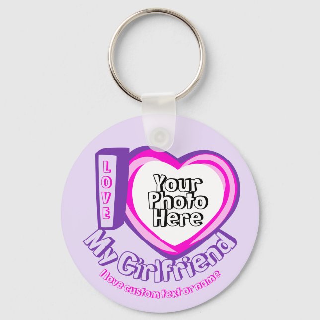 Porte-clés Lilac Cadeau J'aime Mon amie Anniversaire (Recto)