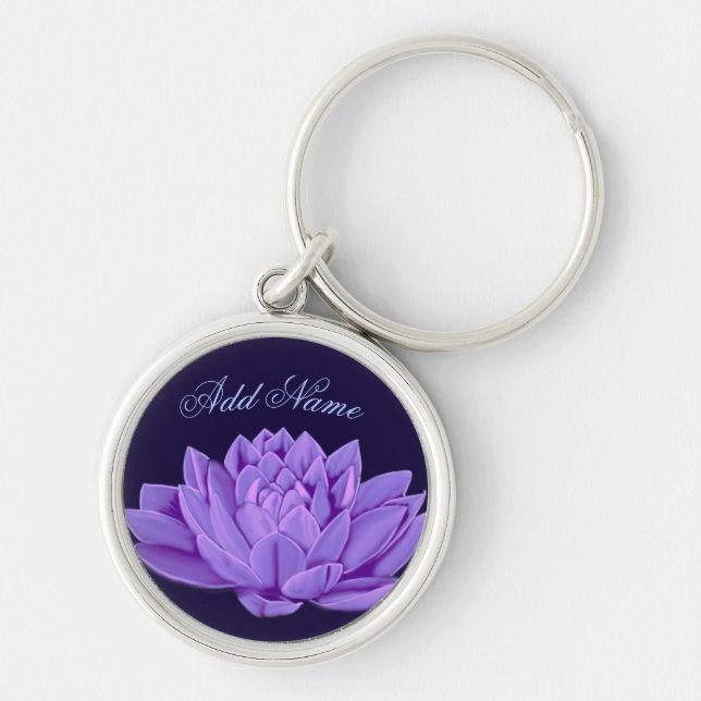 Porte-clés Lilas porte - clé personnalisé joli par nénuphar (Devant)