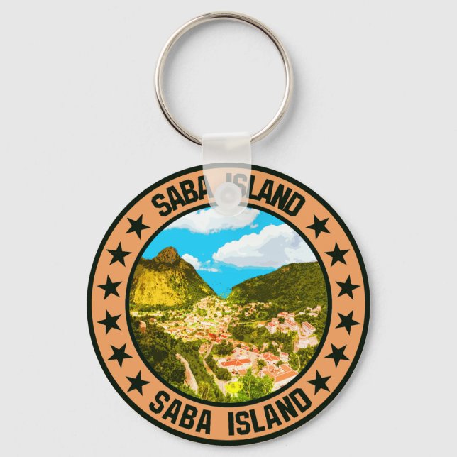Porte-clés L'île de Saba (Recto)