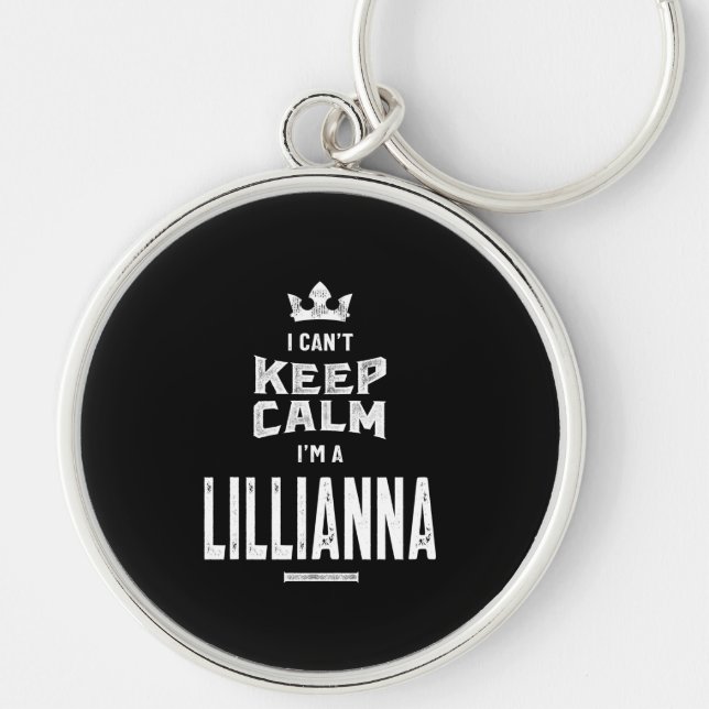 Porte-clés Lillianna Nom personnalisé Cadeau d'anniversaire (Devant)