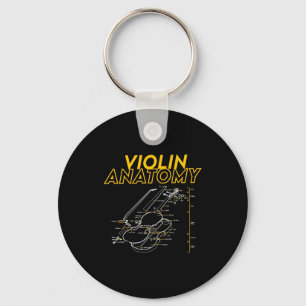Porte-clés Limite de diagramme de dessin d'anatomie de violon