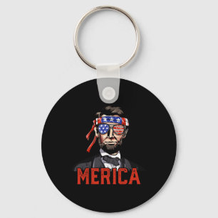 Porte-clés Lincoln 4 juillet Merica Abe garçons hommes femmes