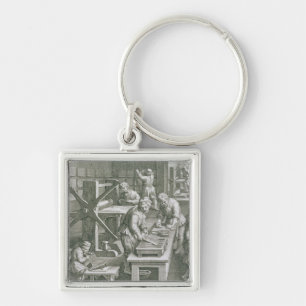 Porte-clés L'invention de la gravure de cuivre, plaquent 20