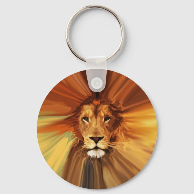 Porte-clés Lion Abstrait (Recto)