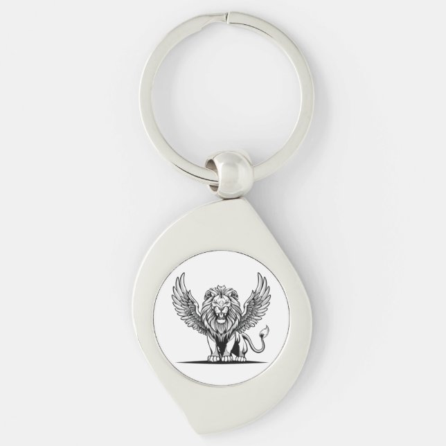 Porte-clés Lion avec ailes (Devant)