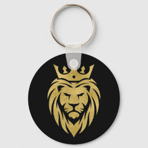 Porte-clés Lion Avec Couronne - Style Or 3