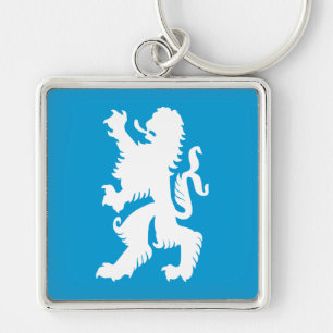Porte-clés Lion bavarois d'azur et blanc