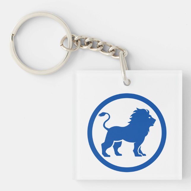 Porte-clés Lion bleu (Devant)