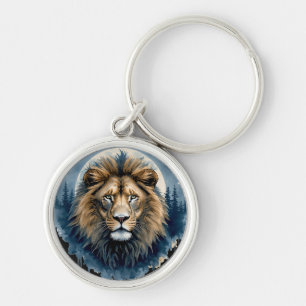 Porte-clés Lion céleste aquarelle   Esprit du lion au clair d