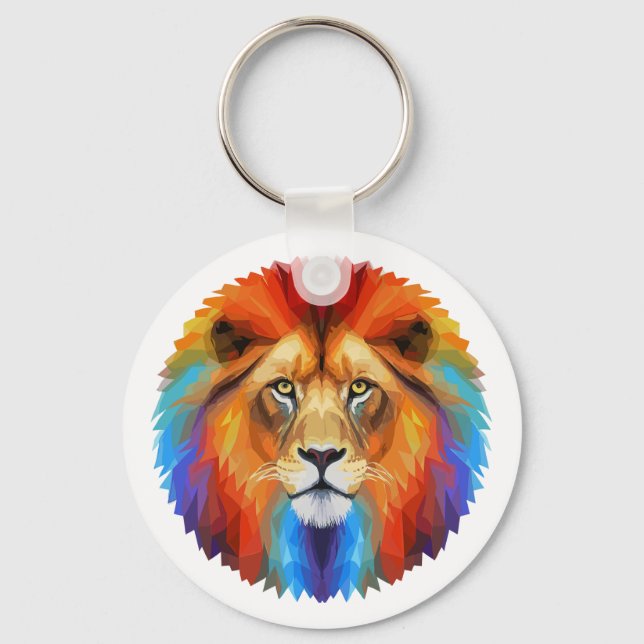 Porte-clés Lion coloré (Recto)
