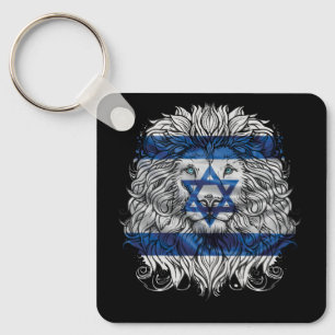 Porte-clés Lion De Juda Pride Juive Israël Drapeau Jérusalem 