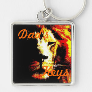 Porte-clés Lion faune photo original grand chat design