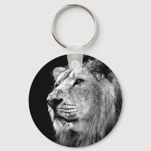 Porte-clés Lion noir et blanc