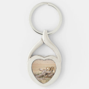 Porte-clés Lioness stretching
