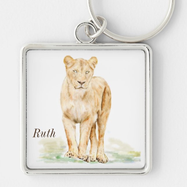 Porte-clés Lionne personnalisée (Devant)