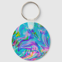 Liquide Psychédélique Motif Abstrait Coloré Bleu