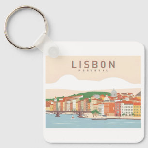 Porte-clés Lisbonne Portugal Pastel Voyage Design