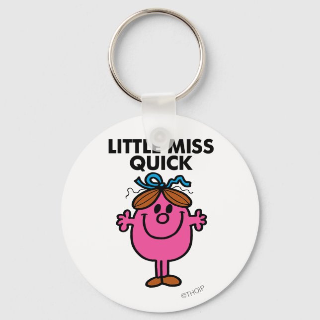 Porte-clés Little Miss Quick | Lettres noires (Recto)