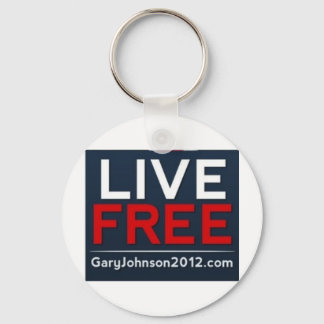 Porte-clés Live Free Gary Johnson pour le président 2012
