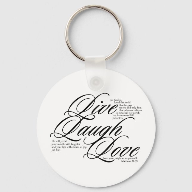 Porte-clés Live Laugh Love (Recto)