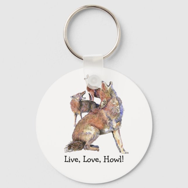 Porte-clés Live Love How Fun Citation Howling Coyotes (Recto)