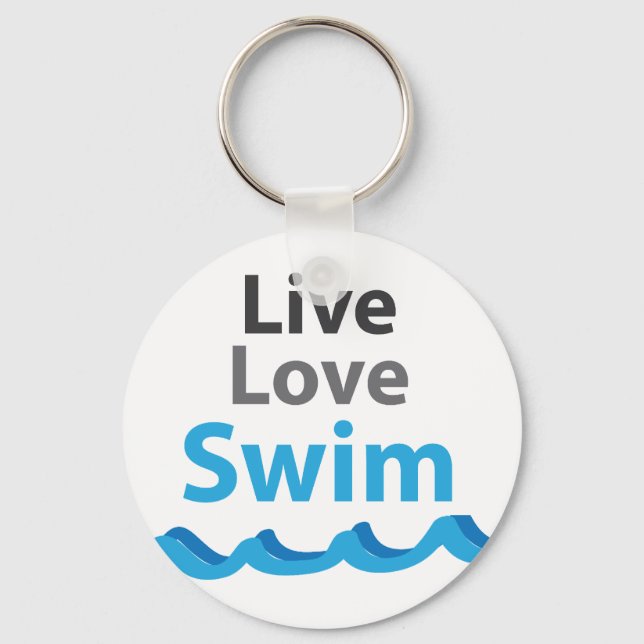 Porte-clés Live_Love_Swim (Recto)