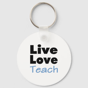 Porte-clés Live Love Teach (bleu)
