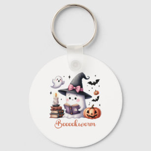 Porte-clés Livre de lecture de fantôme Coquette Bow Halloween