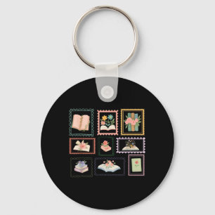Porte-clés Livre Timbre Livre Amoureux de Lecture
