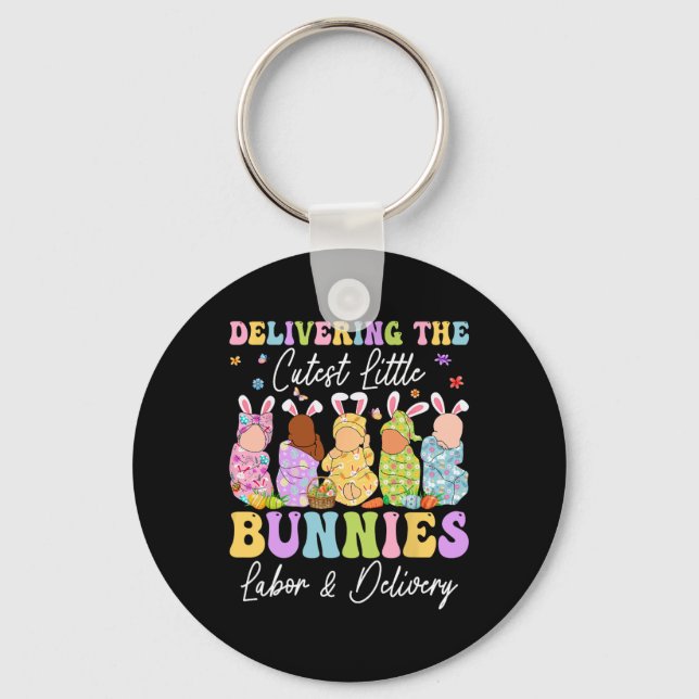 Porte-clés Livrer Les Petits Bunnies Les Plus Cuttes Infirmiè (Recto)