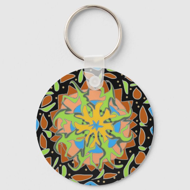 Porte-clés Lizard Mandala (Recto)
