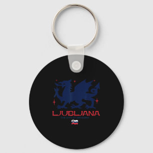 Porte-clés Ljubljana Slovénie Ville Des Dragons Patriotique D
