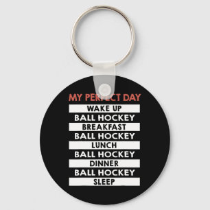 Porte-clés Ll Hockey Ma journée parfaite Routine quotidienne 