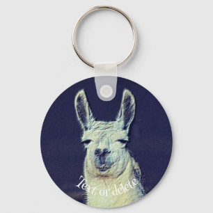 Porte-clés Llama Visage Animal Art Personnalisé