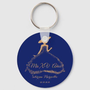 Porte-clés Llavero tipo chapa azul key charra, wester llavero