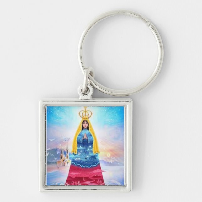 PORTE-CLÉS LLAVERO, VIRGEN DEL VALLE Y BANDERA VENEZOLANA (Devant)