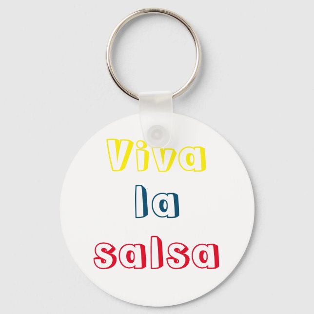 Porte-clés Llavero viva la salsa (Recto)