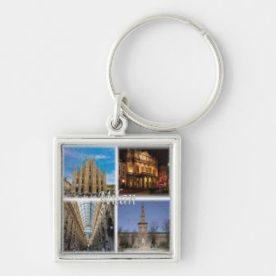 Porte-clés LMD117 Mosaïque MILAN, Lombardie, Italie,
