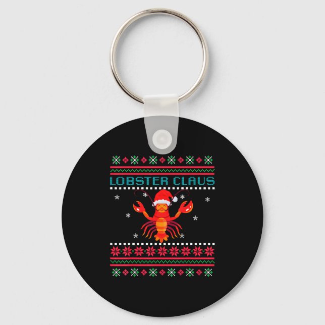 Porte-clés Lobster Claus Ugly Sweater For Lobster Lovers On C (Recto)