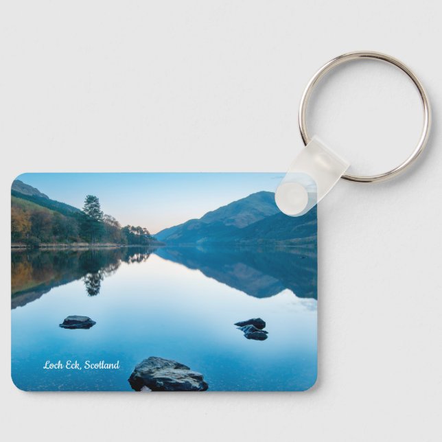 Porte-clés Loch Eck en Bleu, Écosse (Recto)