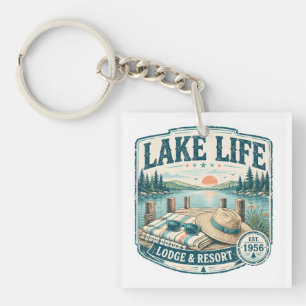 Porte-clés Lodge Lake Life & Resort Retraite Vintage au bord 