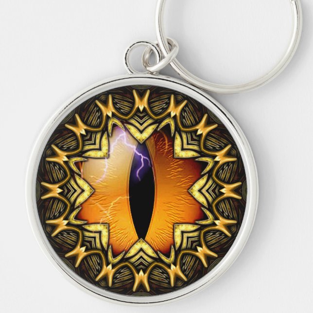 Porte-clés L'oeil d'un dragon d'or (Devant)