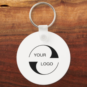 Porte-clés Logo 2 faces, Code QR Nom de l'entreprise URL d'en