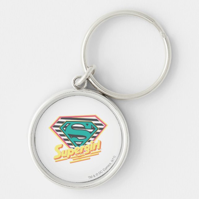 Porte-clés Logo à rayures supergirl (Devant)