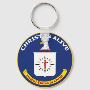 Porte-clés Logo CIA "Le Christ est vivant"