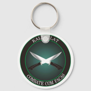 Porte-clés logo combate com facas