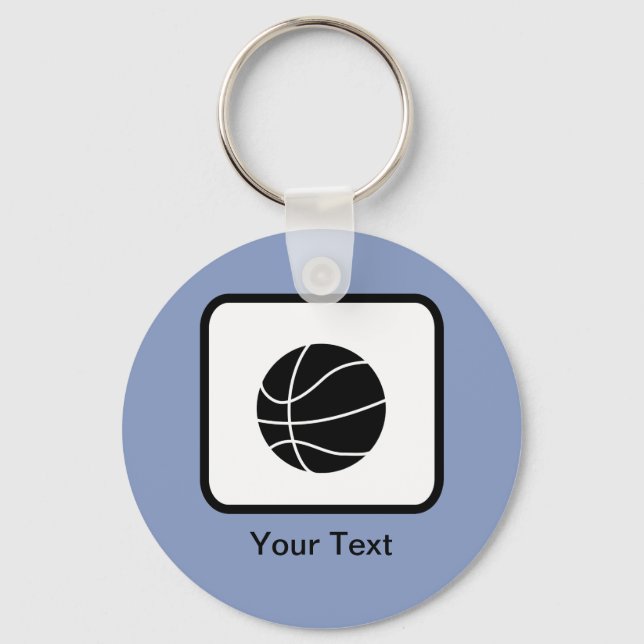 Porte-clés Logo de basket-ball personnalisable (Recto)